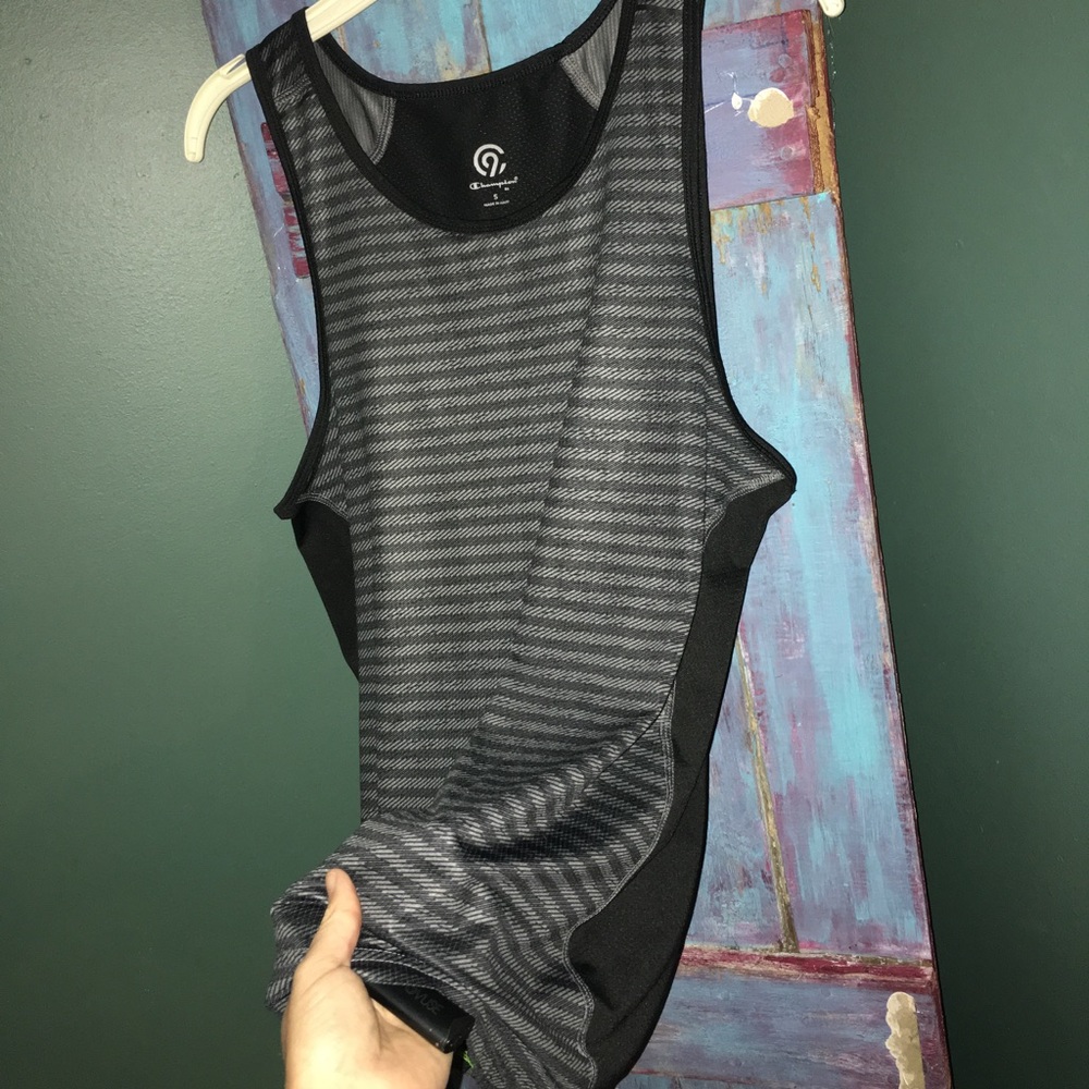 BLACK AND GRAY CHAMPION WORKOUT TANK!